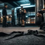 Boxe Montpellier en club : débutant ajuste ses protège-poings