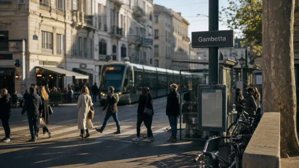 Gambetta Montpellier, tram et stationnement serré