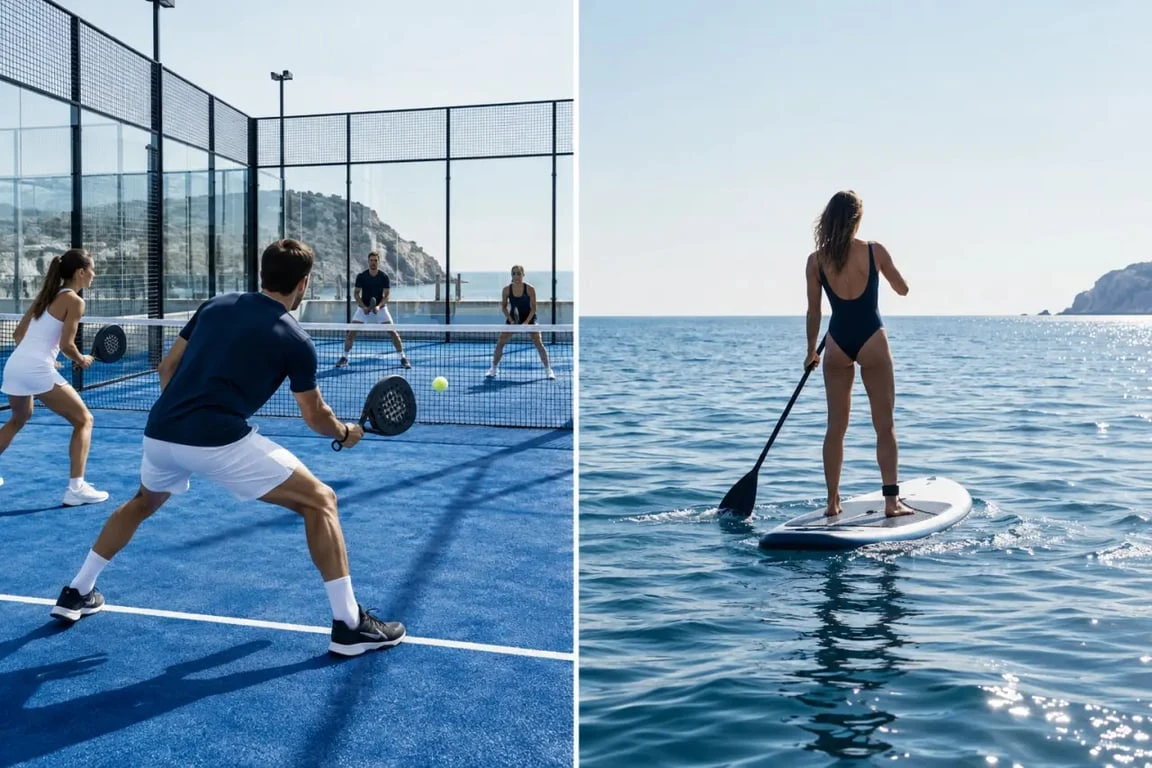 Pratique du padel et du stand-up paddle à Montpellier