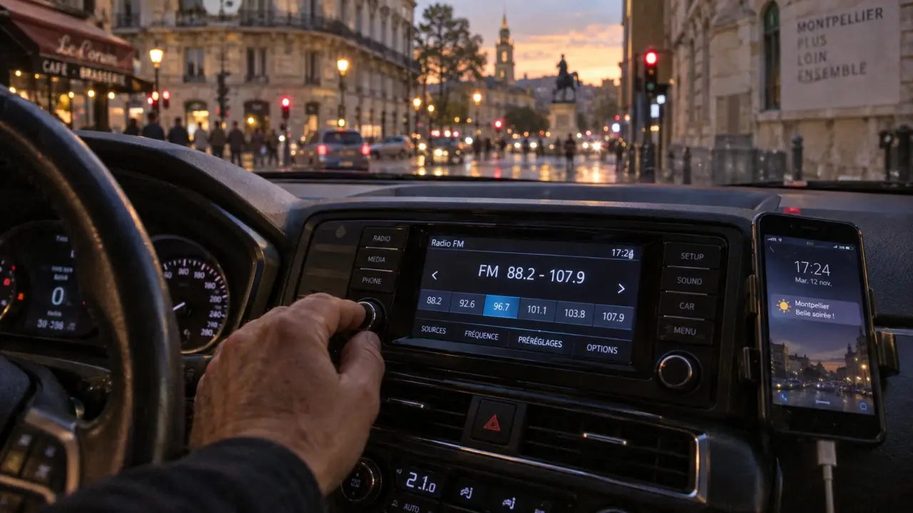 Fréquences radios Montpellier sur la FM : recherche d’une station en voiture