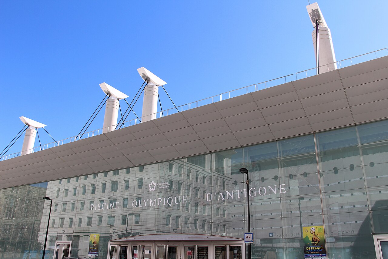 La piscine olympique d’Antigone, aujourd’hui piscine olympique Angelotti.