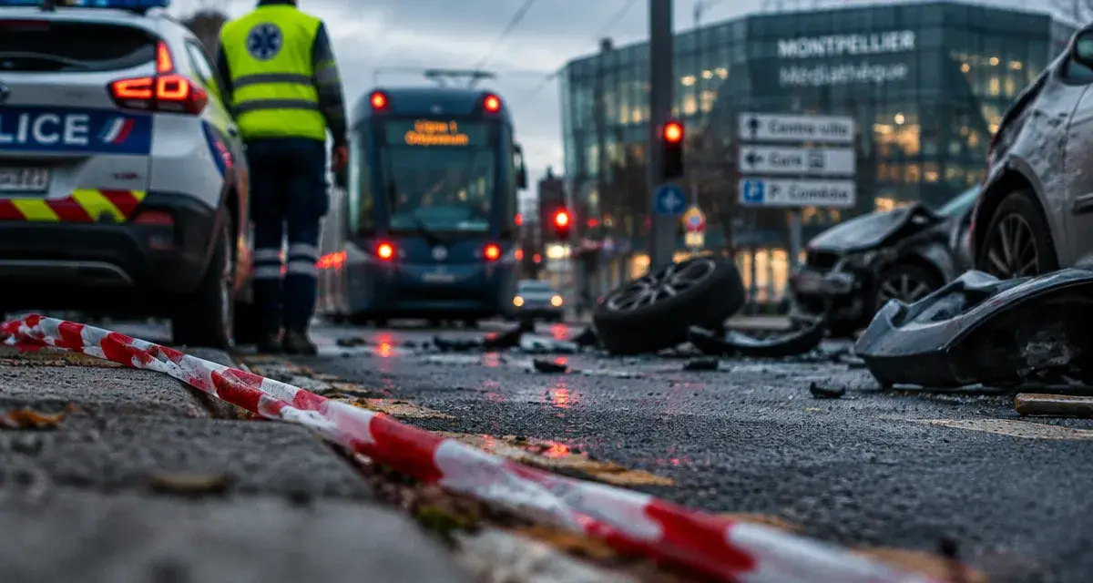 Montpellier : trois blessés dans un accident à quatre voitures avenue Paul-Bringuier