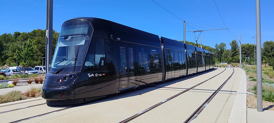 Rame CAF Urbos de la ligne 5 à Clapiers, le 10 juin 2026.